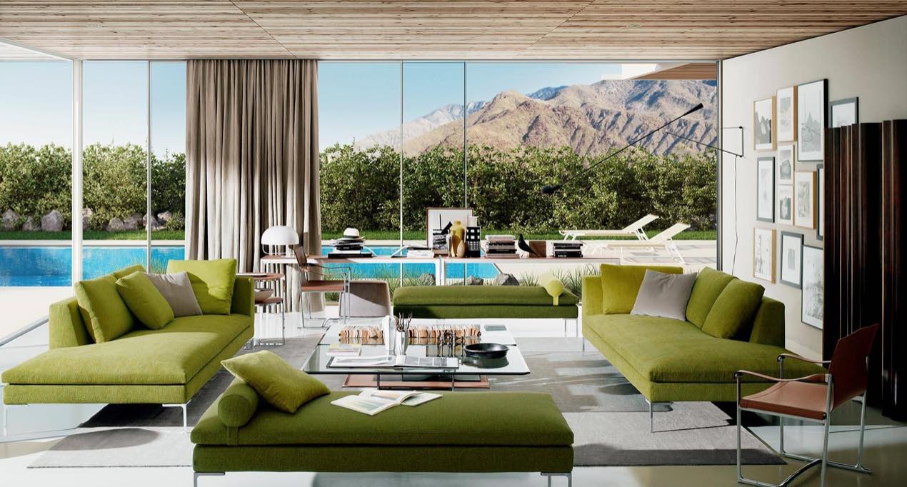 Progetto interior design soggiorno realizzato da Domidea