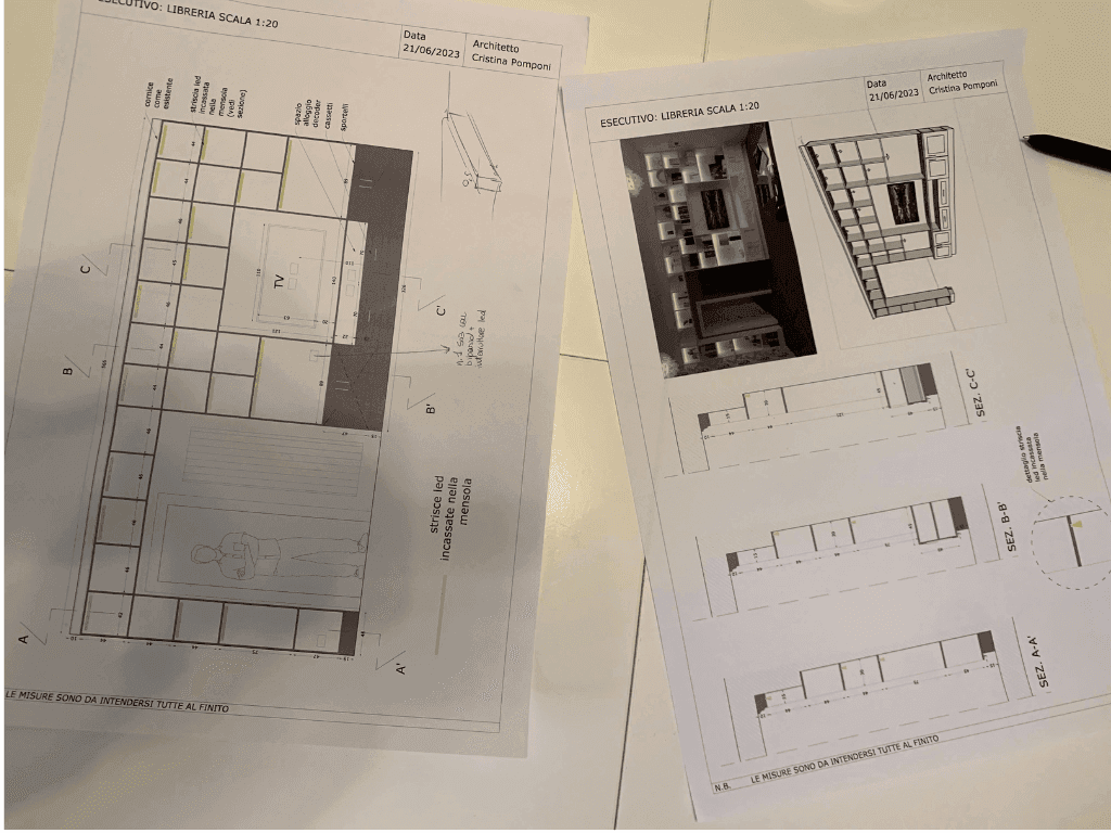 Progettazione Libreria su misura 