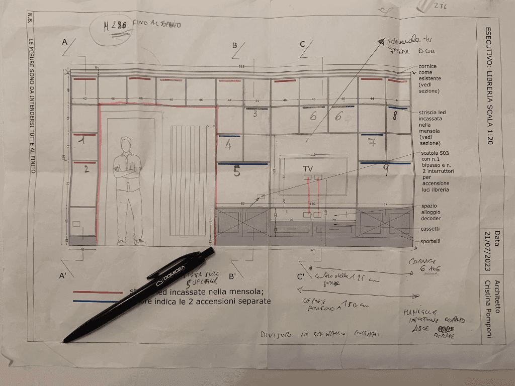 Progettazione Libreria su misura 